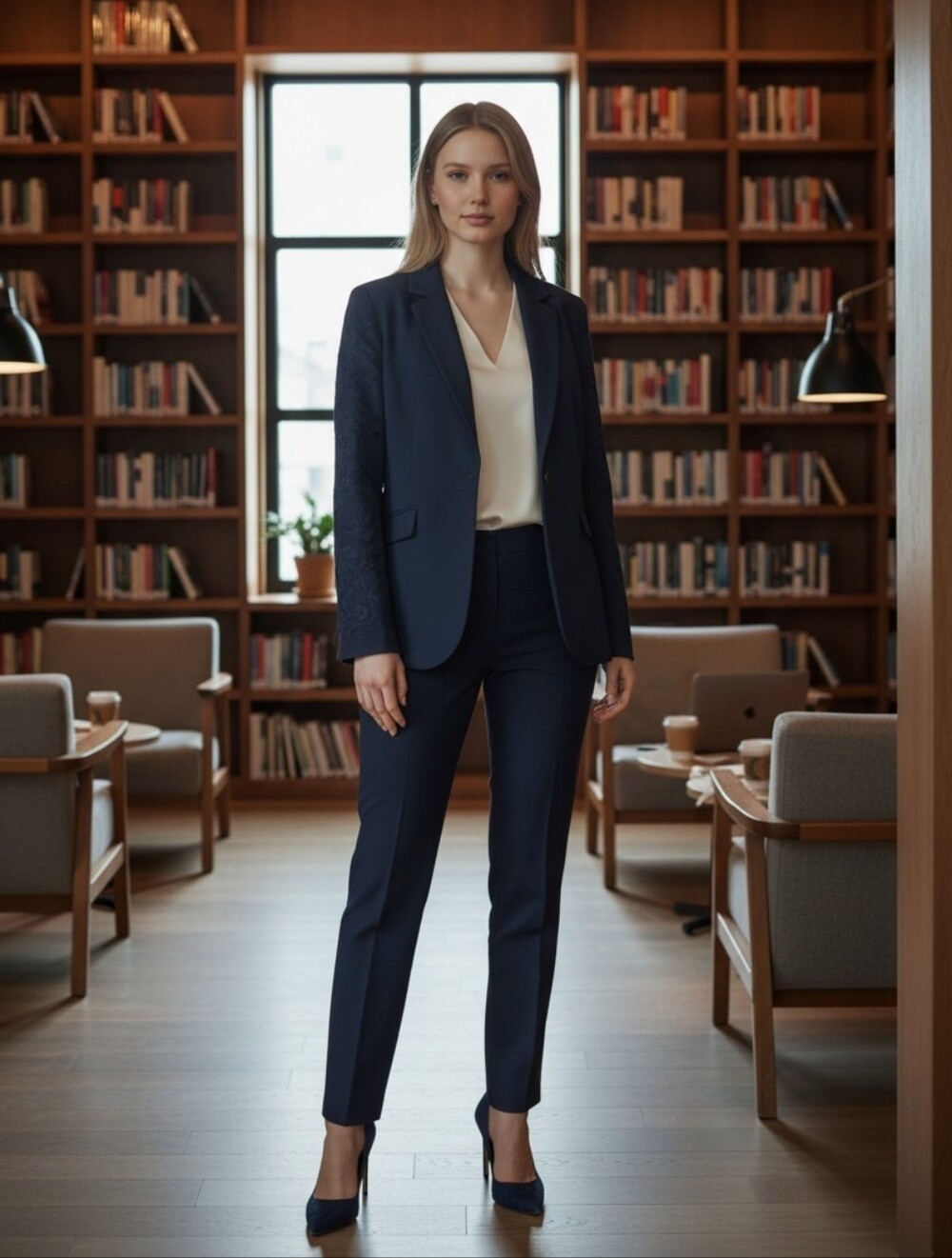 NWT DG2 Diane Gilman Navy Blazer Embroidered Ruched Sleeves Size 1X